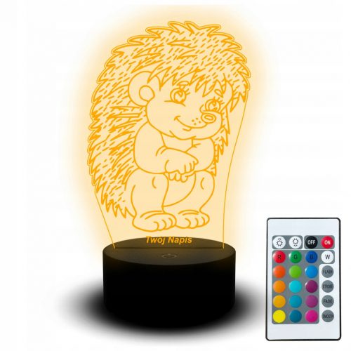  Lampa Led de Noapte pentru Birou Arici Arici Animal Pet Statuie Nume Rgb