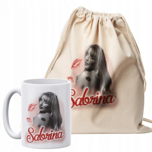  Set rucsac din bumbac + cana Sabrina Carpenter Pentru Fani