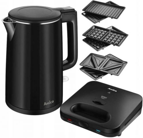  Set ceainic electric Amica KF 4012 + Toaster SMK 4011 Negru