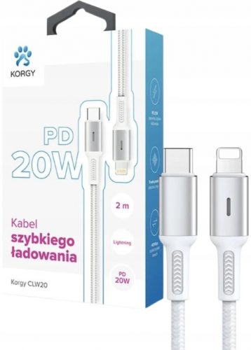  Cablu USB-C - Iluminare Korgy CLW20 20W 2m Alb