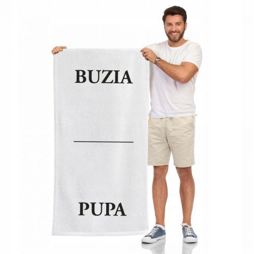  BUZIA PUPA Prosop de baie 70x140 Cadou amuzant de aniversare pentru un tip