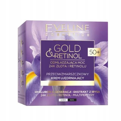  EVELINE Gold & Retinol 50+ Cremă antirid de zi și de noapte, 50 ml