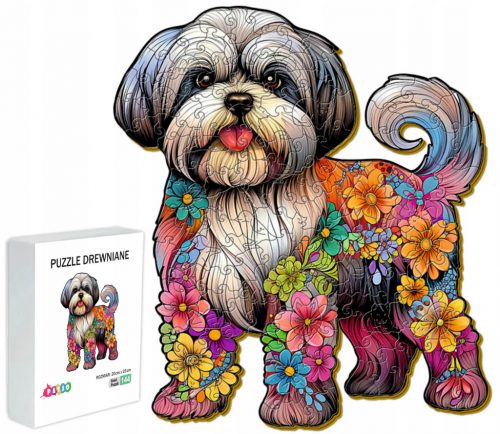  PUZZLE DIN LEMN PENTRU COPII 144 BUCĂȚI CADOU SHIH TZU PENTRU COPII