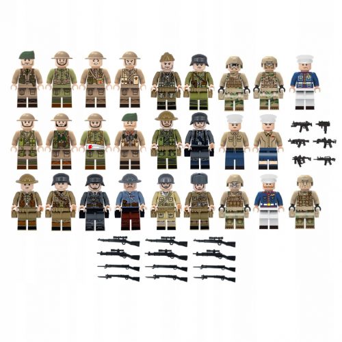  MINIFIGURI, SOLDAȚI, 26 BUC. + ARME LEGO