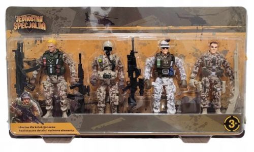  Set figurine soldat model SPECIAL UNIT 10cm elemente mobile. 4 buc