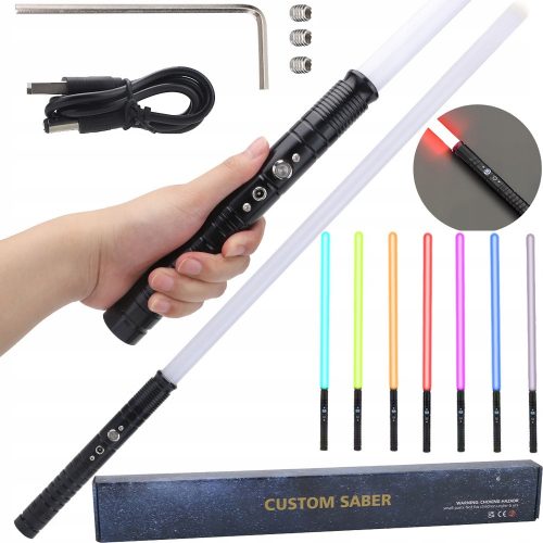  SABIA LIGHTARE DE JUCĂRIE RGB STRĂLUCIȘTE CU SUNET 7 CULORI 77CM MÂNER METAL