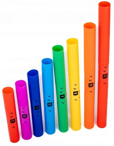  BOOM TUBES SET DIATONIC TUBE-8 BOOMWHACKER tuburi colorate pentru copii