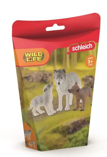  Schleich Mama Lup și Lupi Viața sălbatică