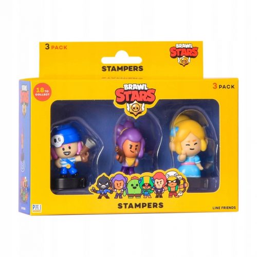  Pachet de 3 figuri Brawl Stars seria 1 cu ștampile - selecție aleatorie