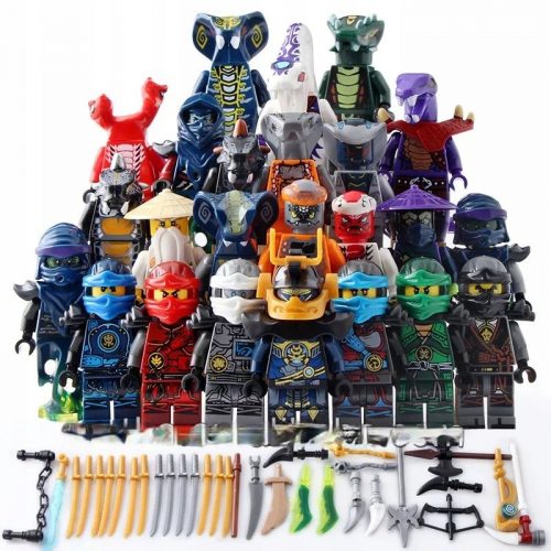  SET DE 24 BLOCURI GARMADON AKITA LLOYD HARUMI NINJA FIGURINES