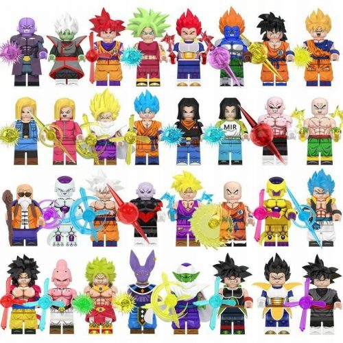  SET MINIFIGURI DRAGON BALL BLOCURI ACCESORII ANIME 32 BUC.