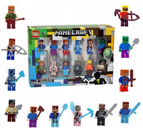  FIGURINES MINECRAFT SET BLOCURI ACCESORII