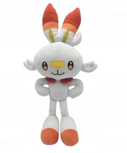  Mascota Pokemon Go Scorbunny, iepure alb, cadou de jucărie de pluș Pikachu