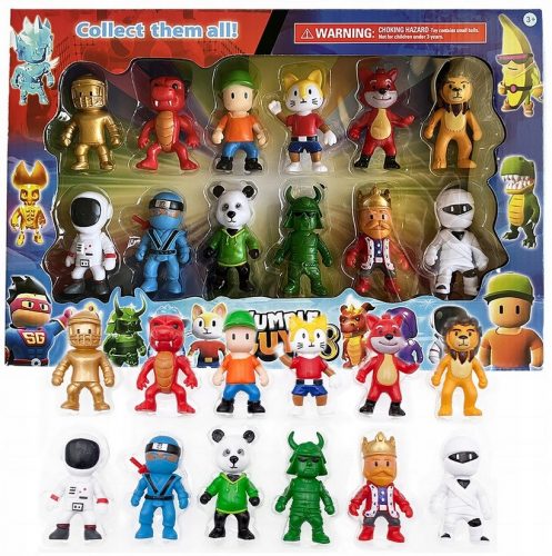  FIGURINETE STUMBLE GUYS SET DE 12 FIGURINETE DE JOC + 8 CARTI STUMBLE GYUS PENTRU UN FAN