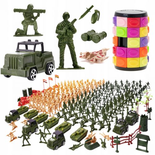  SOLDAȚI BAZĂ MILITARĂ FIGURINE SET TANQUE ARMATA XXL 307EL PUZZLE