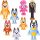  SET FIGURINETE BLUEY BINGO - BLUE FAMILY 8 BUC