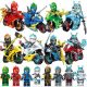  Figurine ninja Ninjago set de 8 motociclete nou