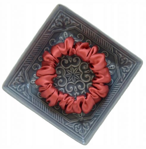  Scrunchie elastic de mătase mini TERRACOTA RED