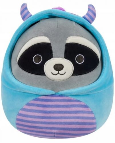  Plush Squishmallows Rocky Raccoon într-un costum de monstru, 19 cm