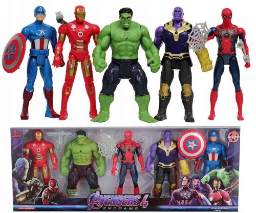  5 răzbunători THANOS SPIDERMAN IRON CAPTAIN AMERICA HULK THOR FIGURI