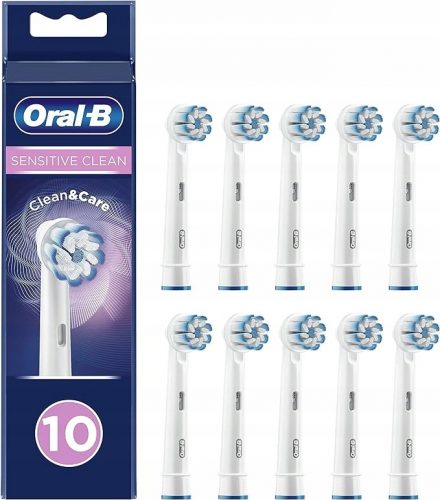  Capete de periuță de dinți Oral-B Sensitive Clean, 10 bucăți, albe