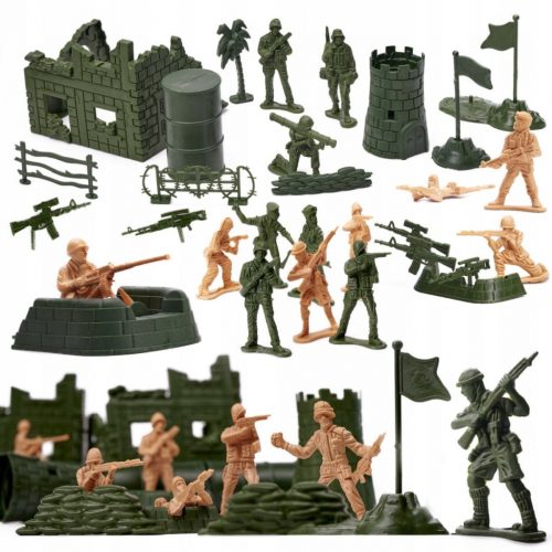  Set figurine Soldati de jucarie baza militara 114 buc.