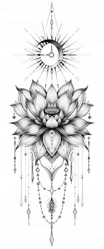  TATUAJ TEMPORAR SUPER CALITATE 4K MANDALA FLORE DE LOT PENTRU FEMEI, XL FEMEI