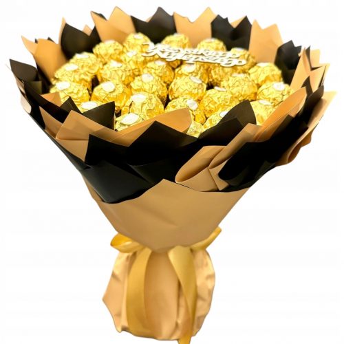  Buchet Dulce Ferrero Rocher pentru o zi de naștere, ziua onomastică și orice ocazie + inscripție