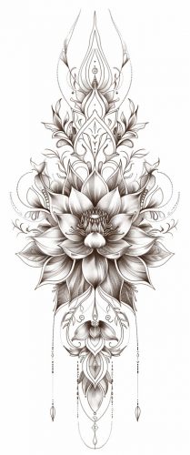  TATUAJ TEMPORAR FLOARE DE LOTUS TRADAFIRI MANDALA FEMEI PENTRU FEMEI BOHO FEMEI