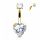  BELLYRING TITANIUM GOLDEN HEART 1.6/10/5/8