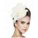  Tuc fascinator crem ecru, palarie stilata, fundita, banchet, comuniune