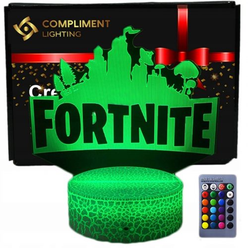  Lampă de noapte LED 3D USB + telecomandă ca cadou Fortnite