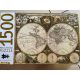  Puzzle din aur Mindbaglers Vintage World Map 1500