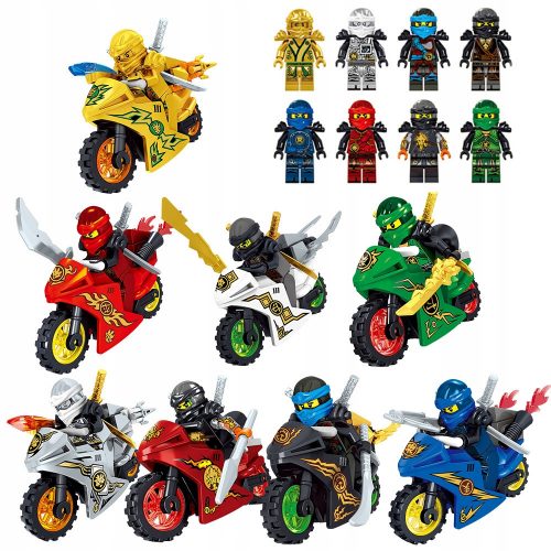  SET 8 BLOCURI NINJAGO FIGURINE MOTOCICLETA DE ÎNALTĂ CALITATE