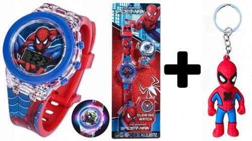  ceas electric SPIDERMAN copii pentru baieti si copii LED lumina + CHEIE