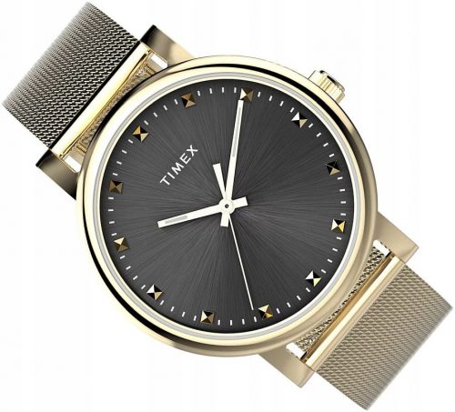  CEAS DE DAMA LA MODA AUR TIMEX TW2W19500 GOLD MESH TRANSCEND - SET!