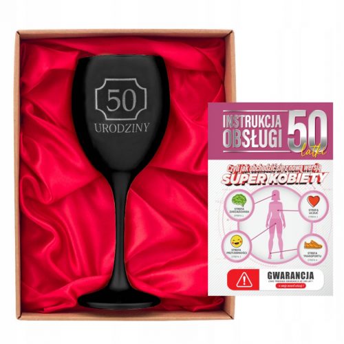  SET PAHARE DE VIN FELICITARE 50 DE ANIVERSARE FEMEI INSTRUCTIUNI