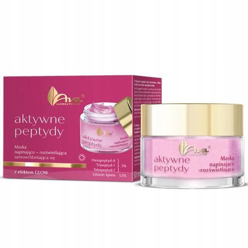  AVA Active Peptides Mască de strângere și iluminare cu efect de strălucire 50 ml