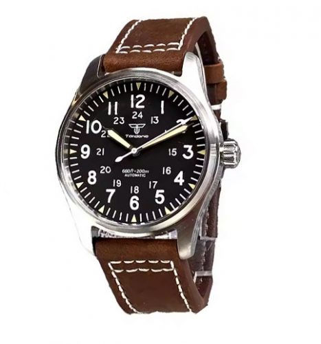  Ceas din piele Tandorio Pilot 39 mm Sapphire NH35A