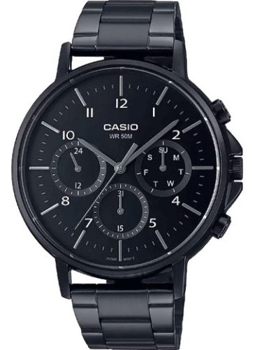  CASIO MTP-E321B-1A CEAS BĂRBAȚI MULTIDATA NEGRU LA MODĂ + CUTIE