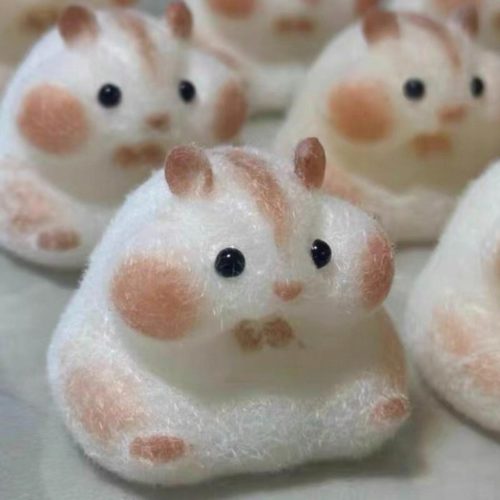  Jucărie de strângere din silicon Taba Squishy Hamster realizată manual