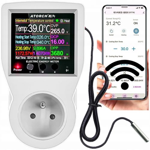  TERMOSTAT ELECTRONIC WiFi WTCHER TIMER PRISE APLICAȚIE 230V 3680W