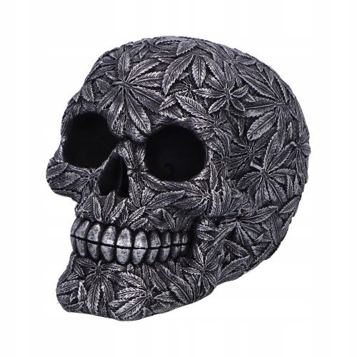  Craniu decorat cu frunze High Life Skull 15,5 cm