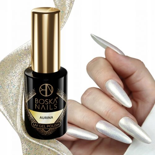  Boska Nails 486 Aurina Lac Hibrid 6ml Alb Perlat Cu Luciu