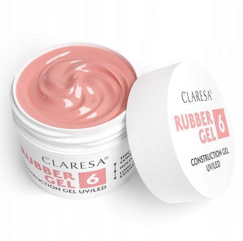  Claresa RUBBER GEL gel pentru construirea extensiilor de unghii builder 6 12g