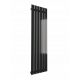  RADIATOR ELECTRIC VERTICAL - R6 1800/450 NEGRU LUCIU + 900W NEGRU ÎNCĂLZIRE