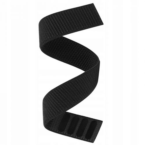  CUREA CEAS VELCRO NEGRU DE NAILON PENTRU GARMIN, FENIX, SOLAR 22MM