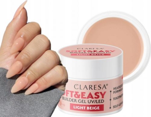  Claresa LIGHT BEIGE gel de constructie unghii 45g