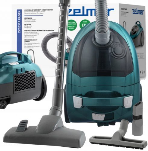  Aspirator cu sac Zelmer Radek ZVC031P 800W EPA Reglarea puterii de aspirare