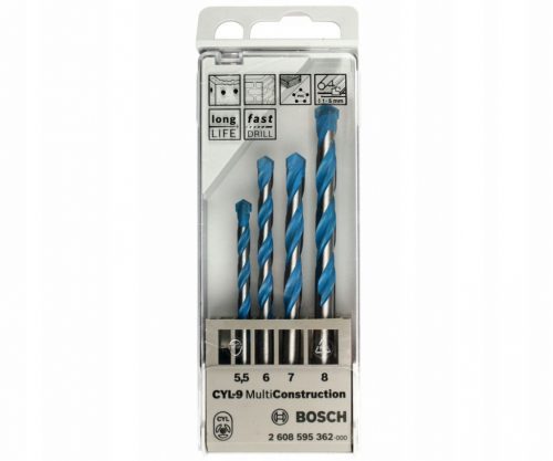  Set de burghie BOSCH Multi Construction CYL-9 4 buc